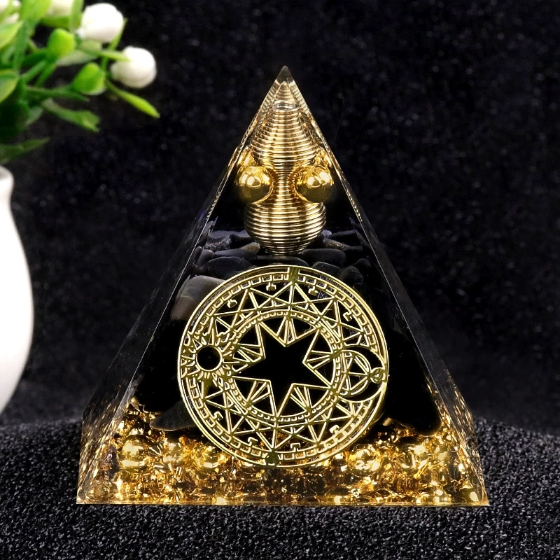 6cm crystal gravel pyramid resin glue handicraft home decoration