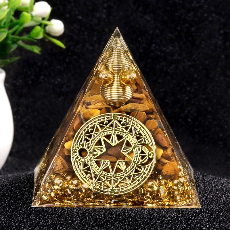 6cm crystal gravel pyramid resin glue handicraft home decoration