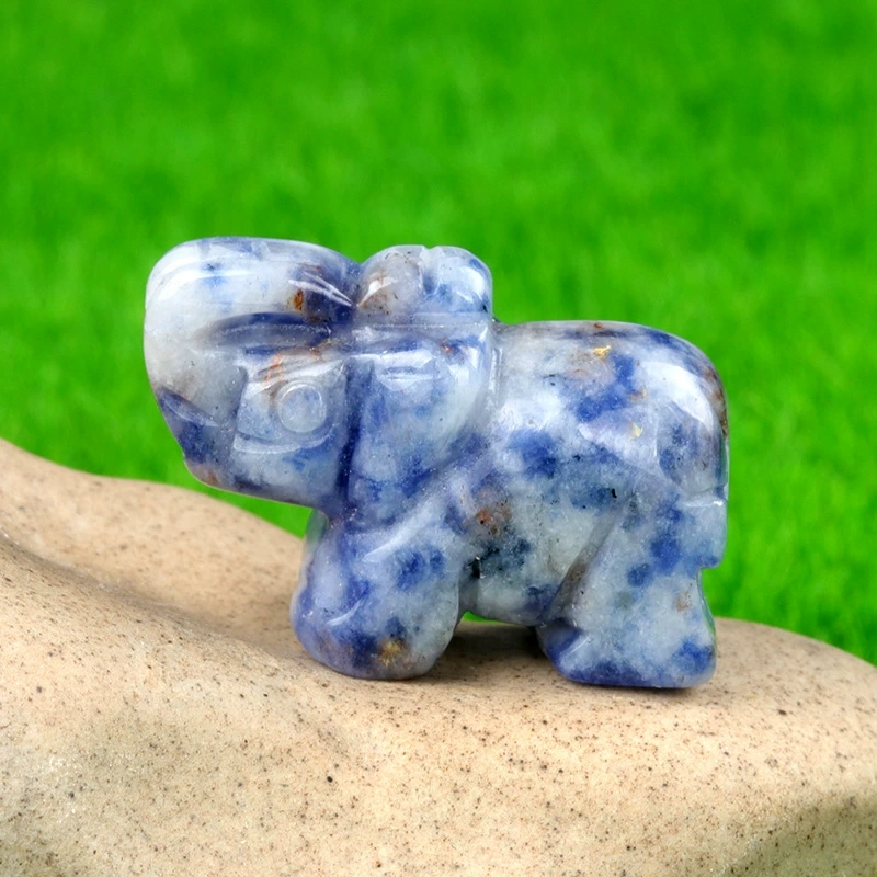 1in mini elephant natural rose quartz agate jade carving animal elephant foreign trade craft ornament