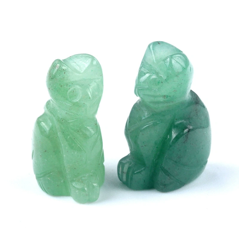 1in carved kitten natural crystal agate semi-precious stone carved animal standing cat mini decoration