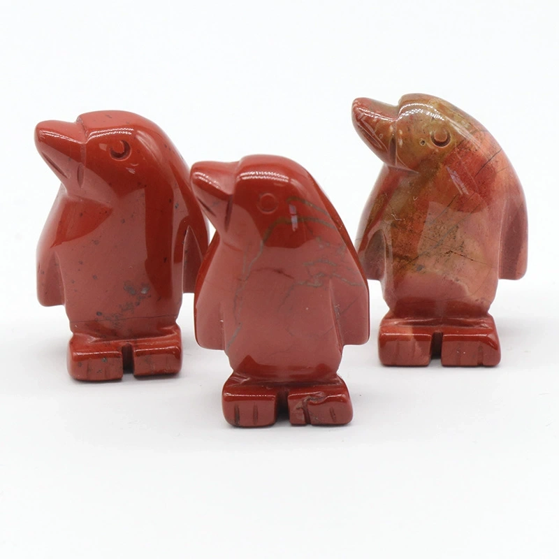 1in penguin crystal agate stone mini carved small animal semi-precious stone craft penguin ornament
