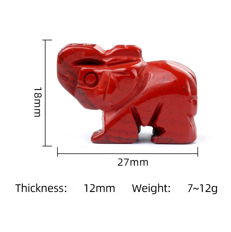 1in mini elephant natural rose quartz agate jade carving animal elephant foreign trade craft ornament