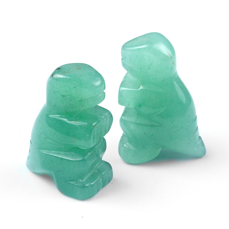 1in dinosaur crystal agate stone mini carving small animal semi-precious stone craft dinosaur ornaments