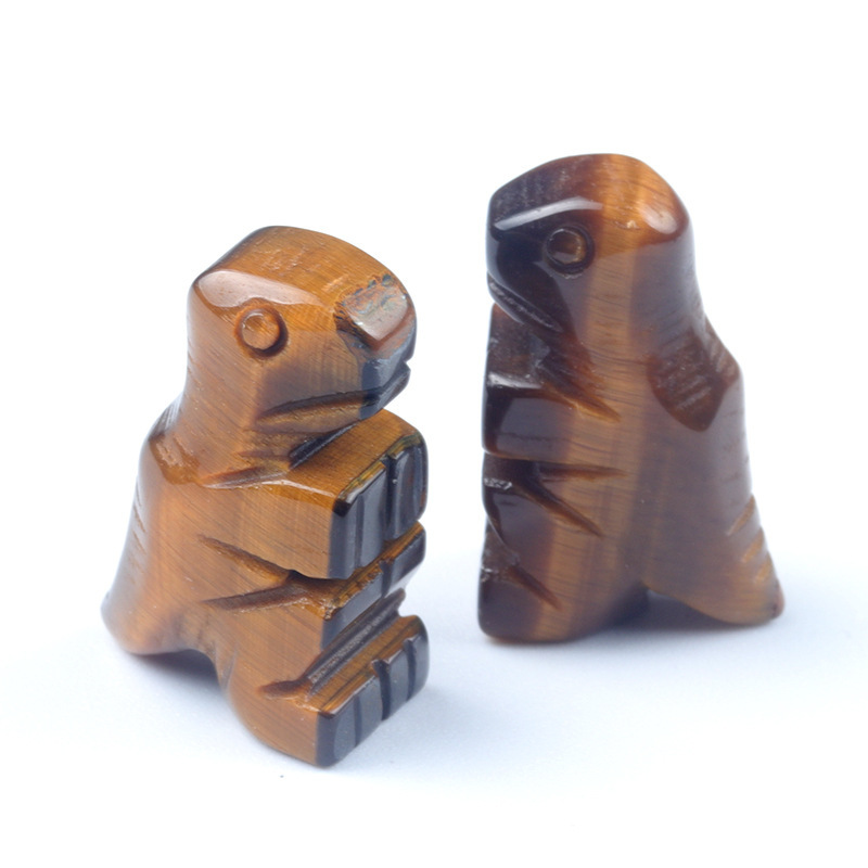 1in dinosaur crystal agate stone mini carving small animal semi-precious stone craft dinosaur ornaments