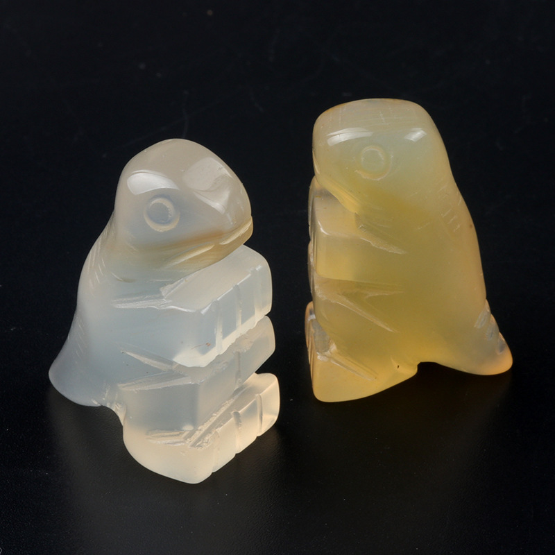 1in dinosaur crystal agate stone mini carving small animal semi-precious stone craft dinosaur ornaments