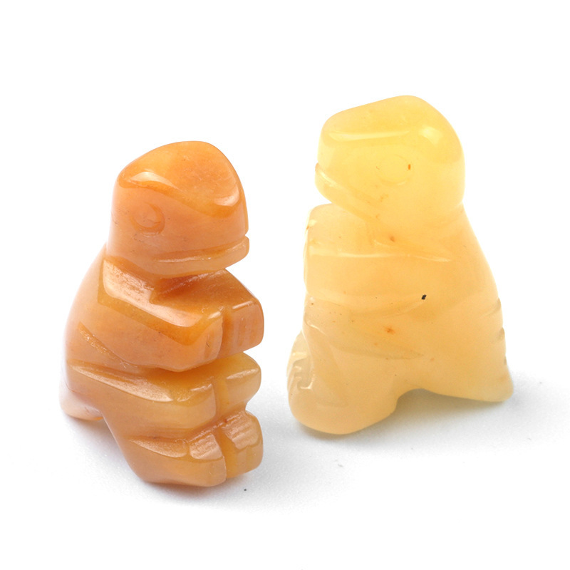 1in dinosaur crystal agate stone mini carving small animal semi-precious stone craft dinosaur ornaments