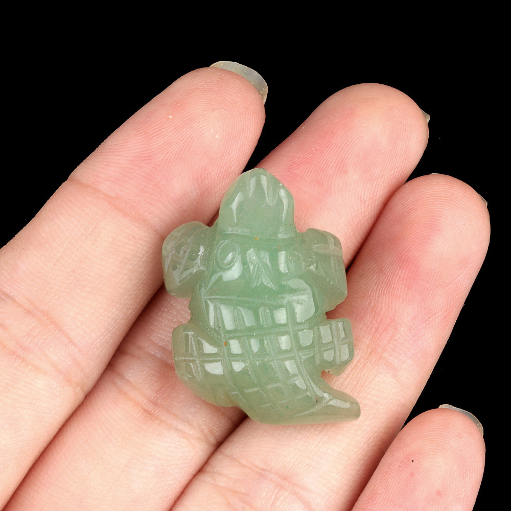 1in Mini Crocodile Amethyst Agate Jade Carving Animal Landscaping Crafts