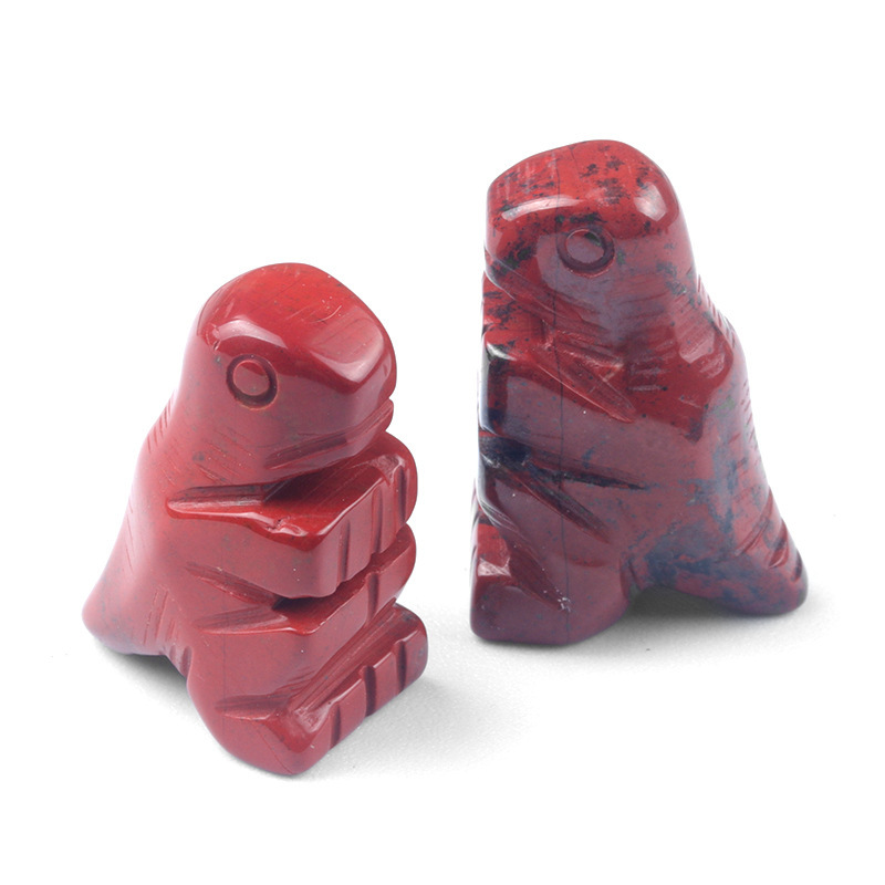 1in dinosaur crystal agate stone mini carving small animal semi-precious stone craft dinosaur ornaments