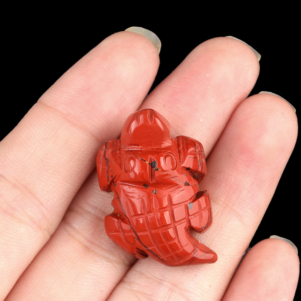 1in Mini Crocodile Amethyst Agate Jade Carving Animal Landscaping Crafts