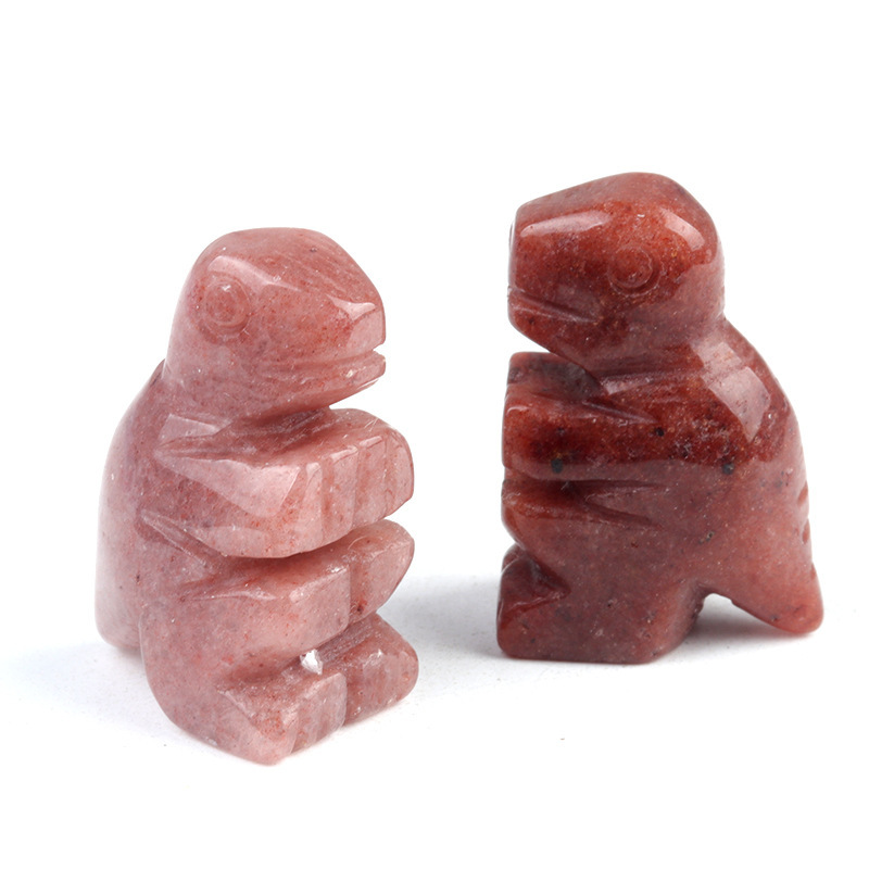 1in dinosaur crystal agate stone mini carving small animal semi-precious stone craft dinosaur ornaments