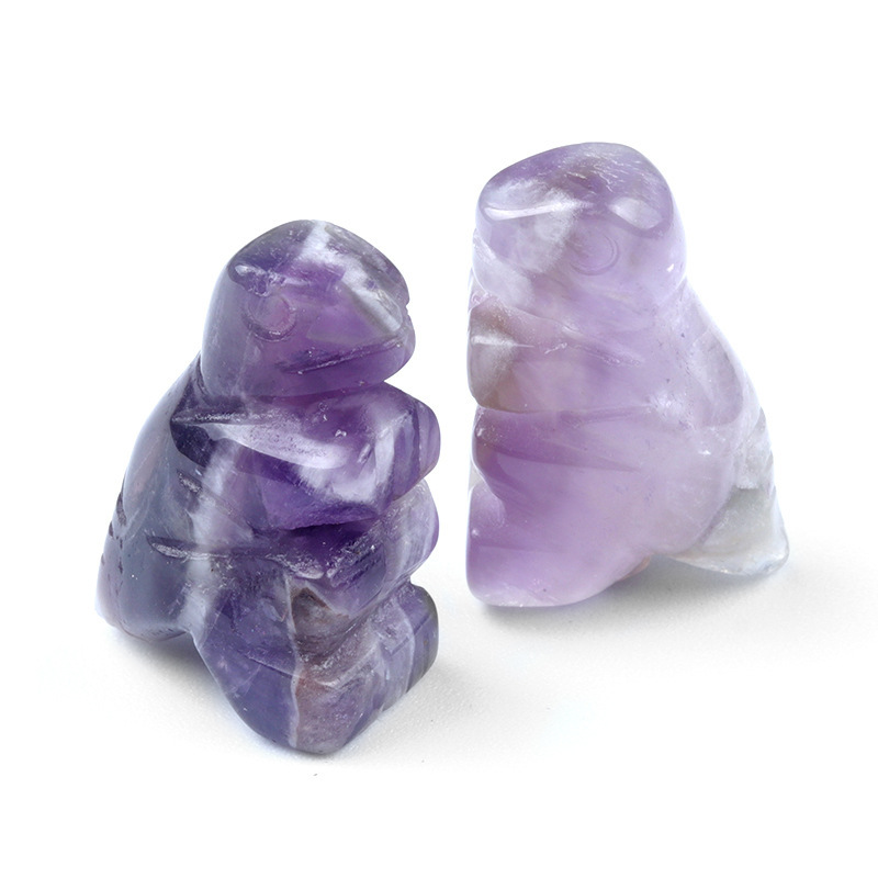 1in dinosaur crystal agate stone mini carving small animal semi-precious stone craft dinosaur ornaments