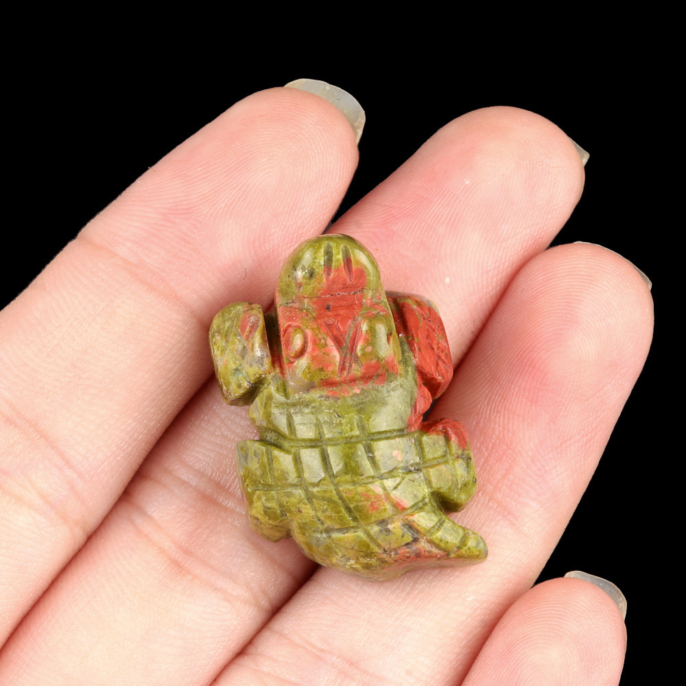 1in Mini Crocodile Amethyst Agate Jade Carving Animal Landscaping Crafts