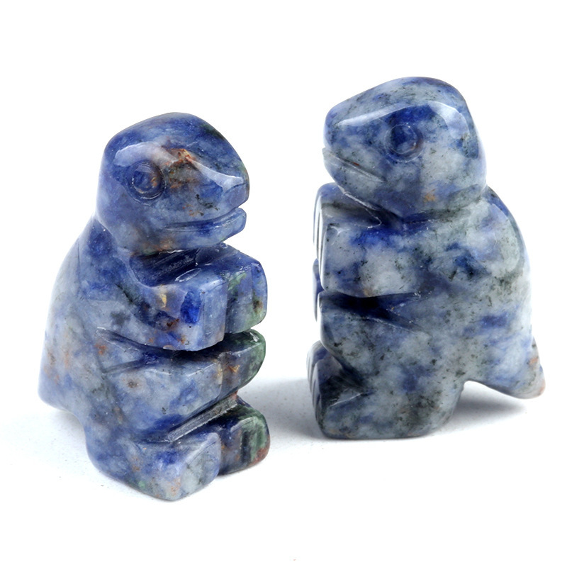 1in dinosaur crystal agate stone mini carving small animal semi-precious stone craft dinosaur ornaments