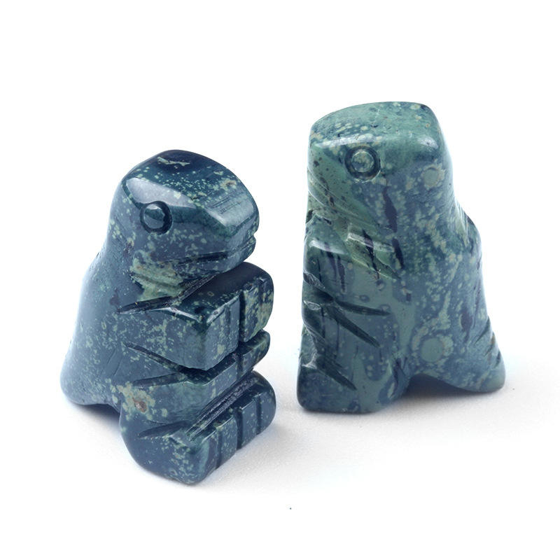 1in dinosaur crystal agate stone mini carving small animal semi-precious stone craft dinosaur ornaments