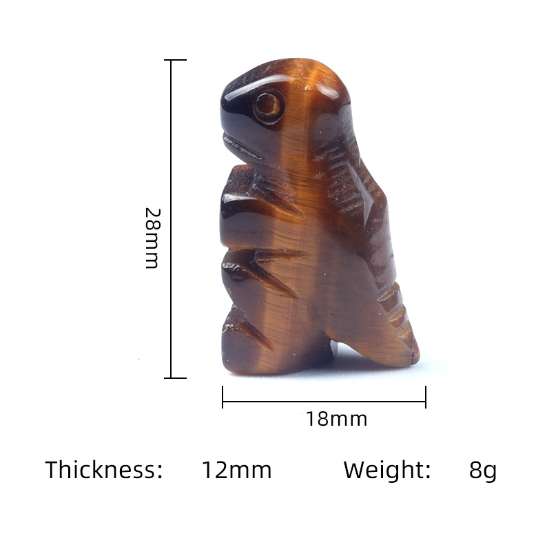 1in dinosaur crystal agate stone mini carving small animal semi-precious stone craft dinosaur ornaments