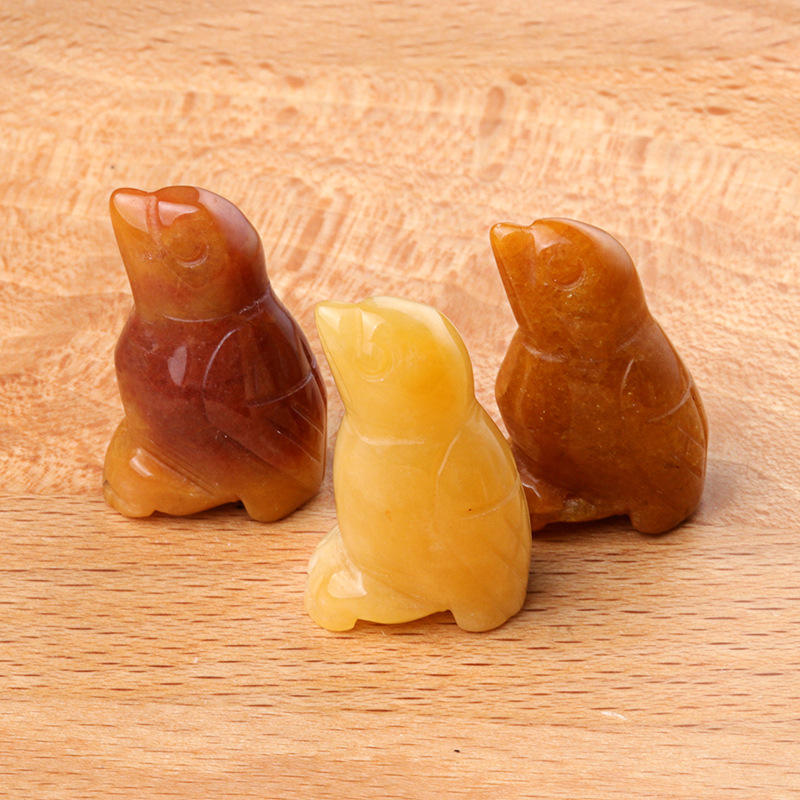 1in bird crystal agate stone mini carved small animal semi-precious stone craft bird ornament