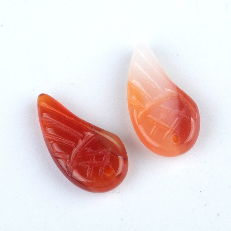 Natural Amethyst Aventurine Carved Wings Rose Quartz Tiger Eye Feather Pendant