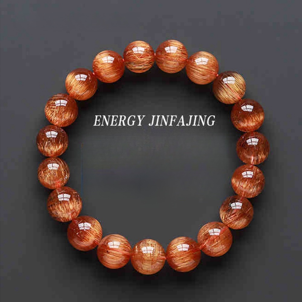Natural copper hair crystal single loop bracelet crystal good hair multi-band cat's eye copper hair crystal bracelet