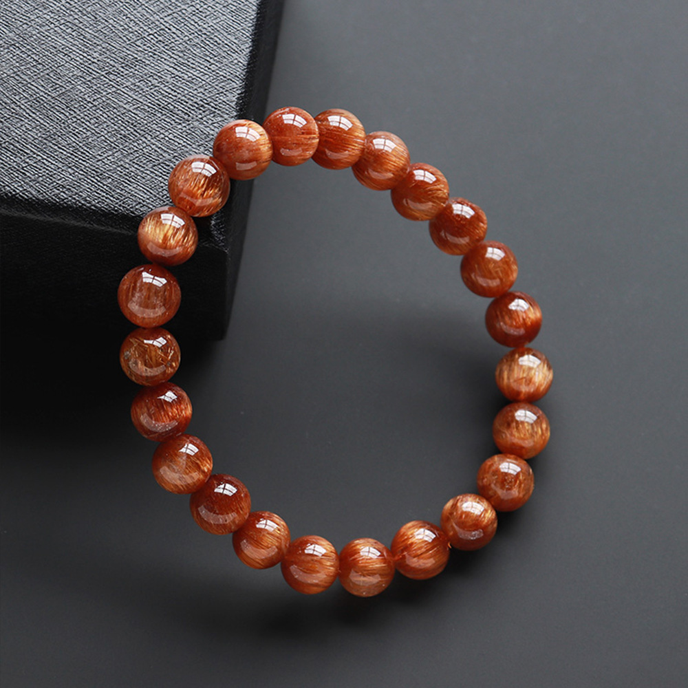 Natural copper hair crystal single loop bracelet crystal good hair multi-band cat's eye copper hair crystal bracelet