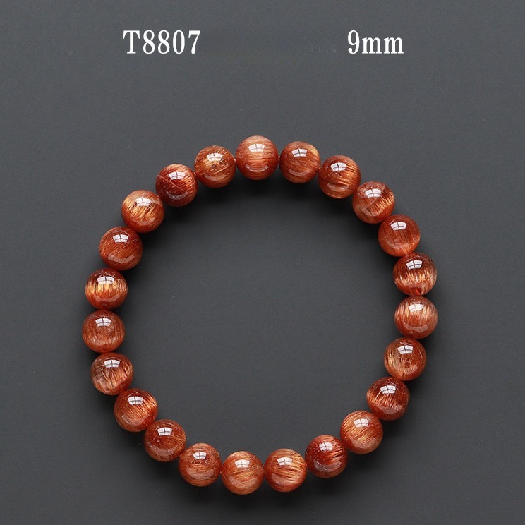 Natural copper hair crystal single loop bracelet crystal good hair multi-band cat's eye copper hair crystal bracelet