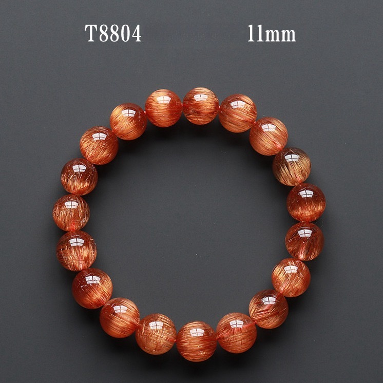 Natural copper hair crystal single loop bracelet crystal good hair multi-band cat's eye copper hair crystal bracelet