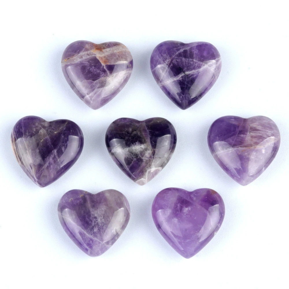 Natural crystal stone 20mm non-porous love heart-shaped stone ornaments semi-precious stone heart diy jewelry decoration