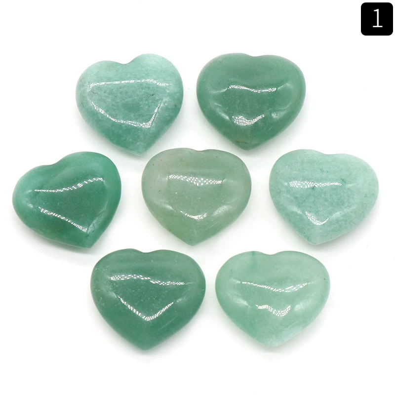 Natural crystal stone 20mm non-porous love heart-shaped stone ornaments semi-precious stone heart diy jewelry decoration