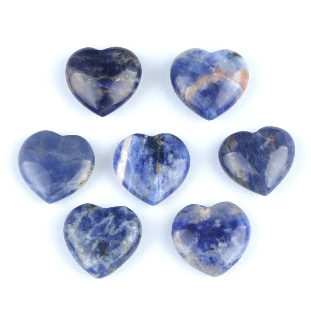 Natural crystal stone 20mm non-porous love heart-shaped stone ornaments semi-precious stone heart diy jewelry decoration