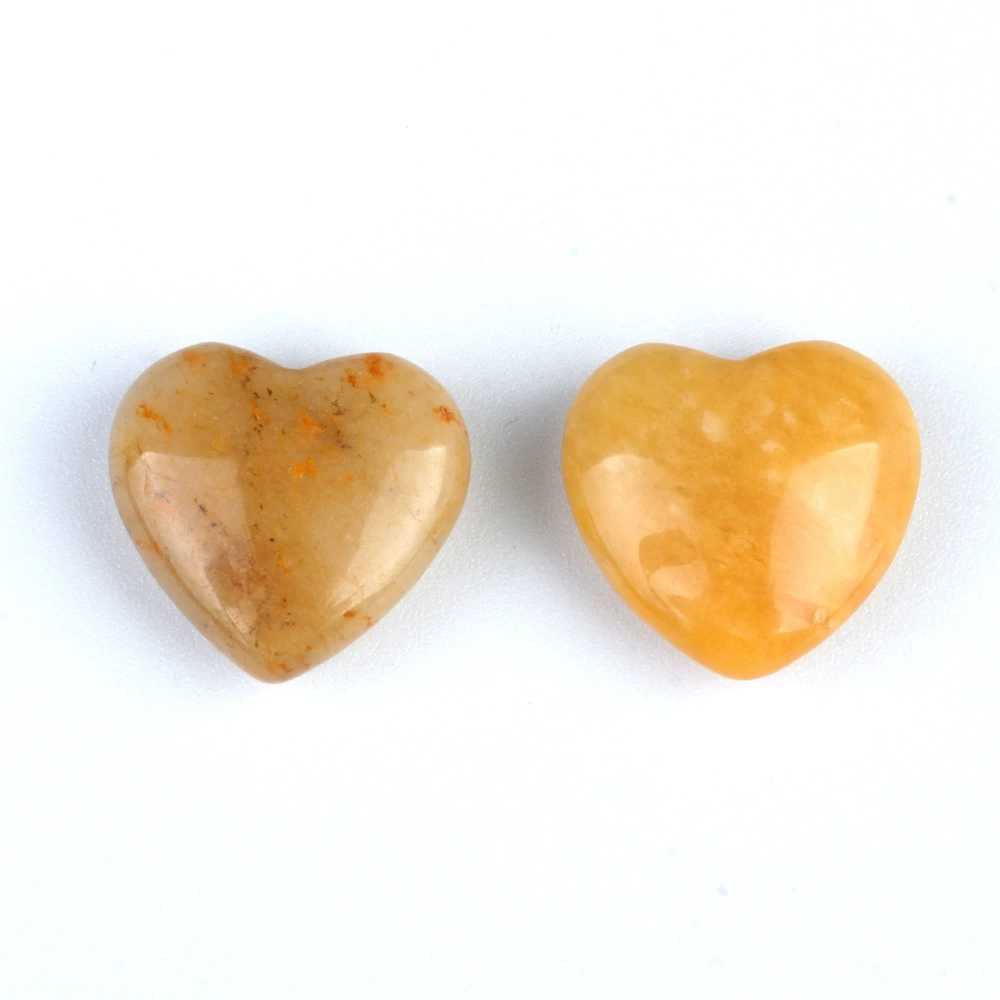 Natural crystal stone 20mm non-porous love heart-shaped stone ornaments semi-precious stone heart diy jewelry decoration