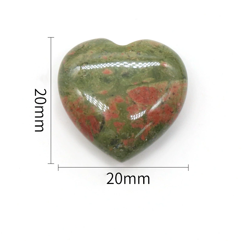 Natural crystal stone 20mm non-porous love heart-shaped stone ornaments semi-precious stone heart diy jewelry decoration