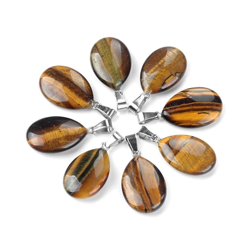 16x24mm flat water drop pendant natural crystal agate water drop pendant