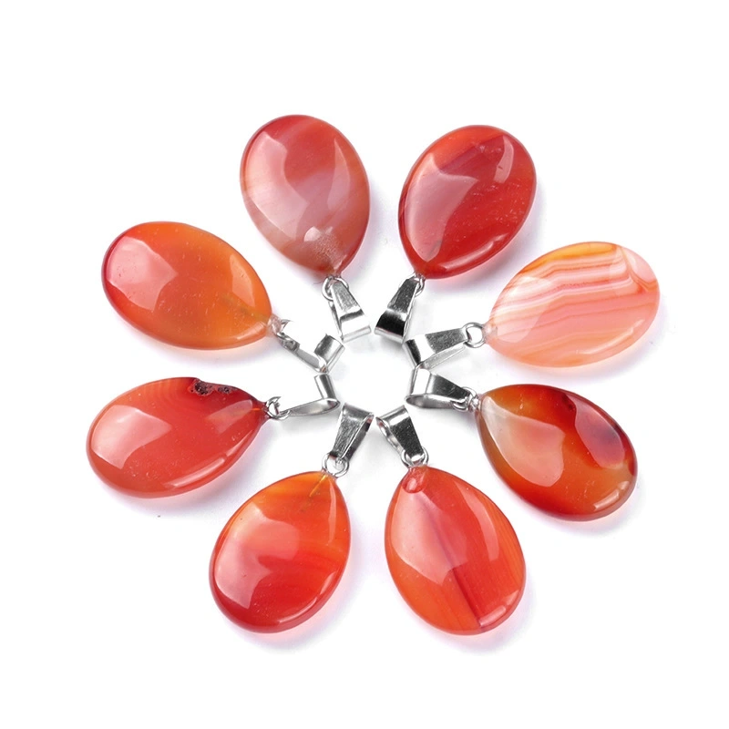 16x24mm flat water drop pendant natural crystal agate water drop pendant