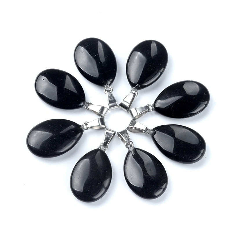 16x24mm flat water drop pendant natural crystal agate water drop pendant