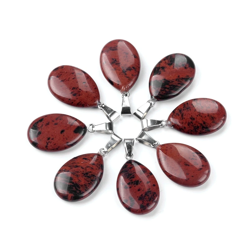 16x24mm flat water drop pendant natural crystal agate water drop pendant