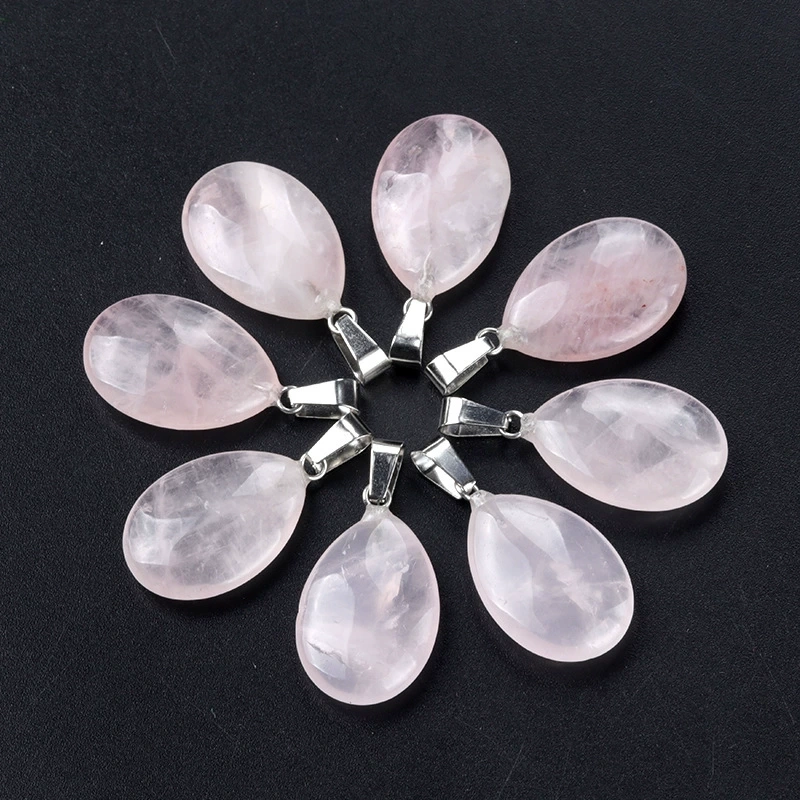 16x24mm flat water drop pendant natural crystal agate water drop pendant
