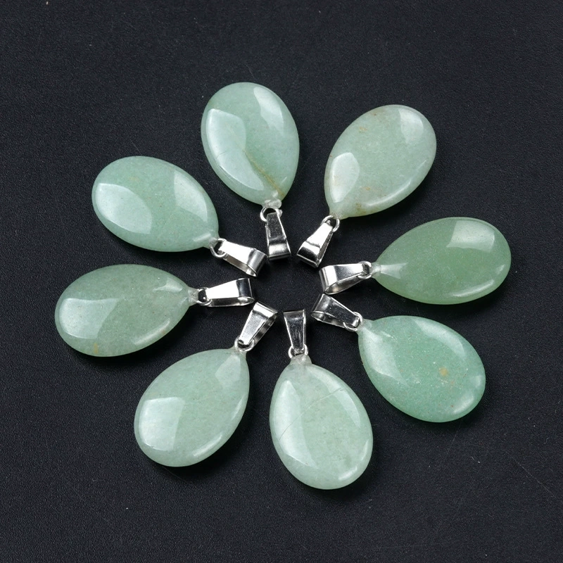 16x24mm flat water drop pendant natural crystal agate water drop pendant