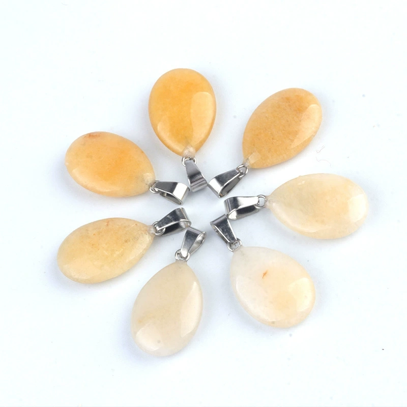 16x24mm flat water drop pendant natural crystal agate water drop pendant