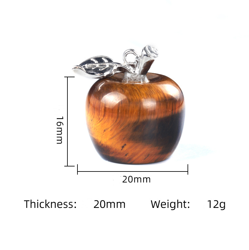 Natural crystal small apple pendant Christmas Eve Christmas