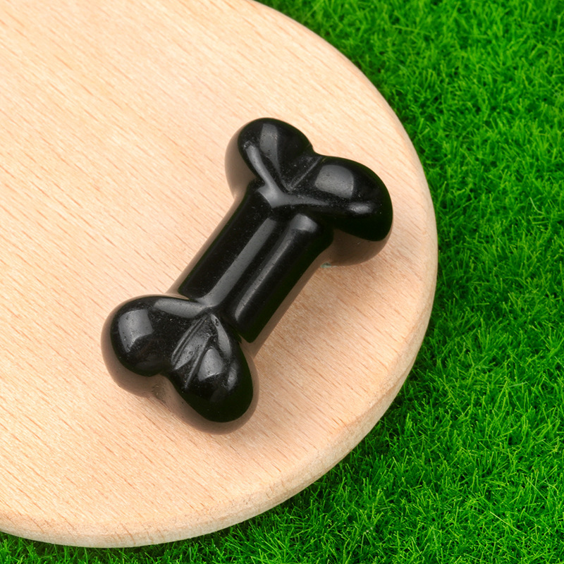 Carved bone natural crystal agate 35mm bone mini small ornaments diy jewelry material
