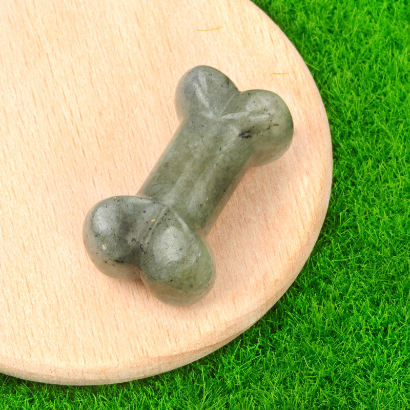 Carved bone natural crystal agate 35mm bone mini small ornaments diy jewelry material