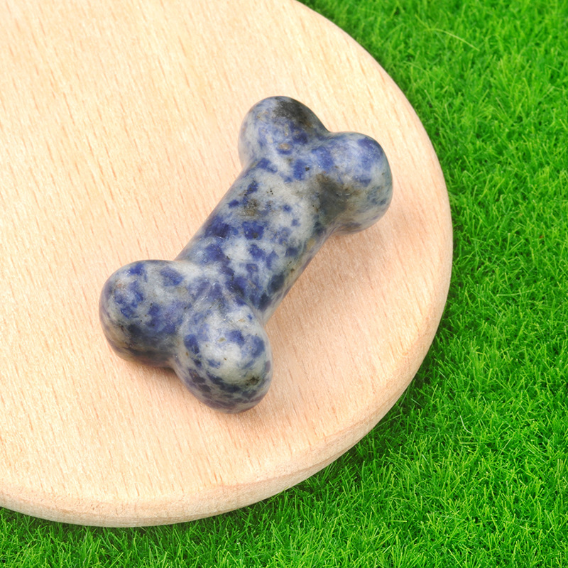 Carved bone natural crystal agate 35mm bone mini small ornaments diy jewelry material