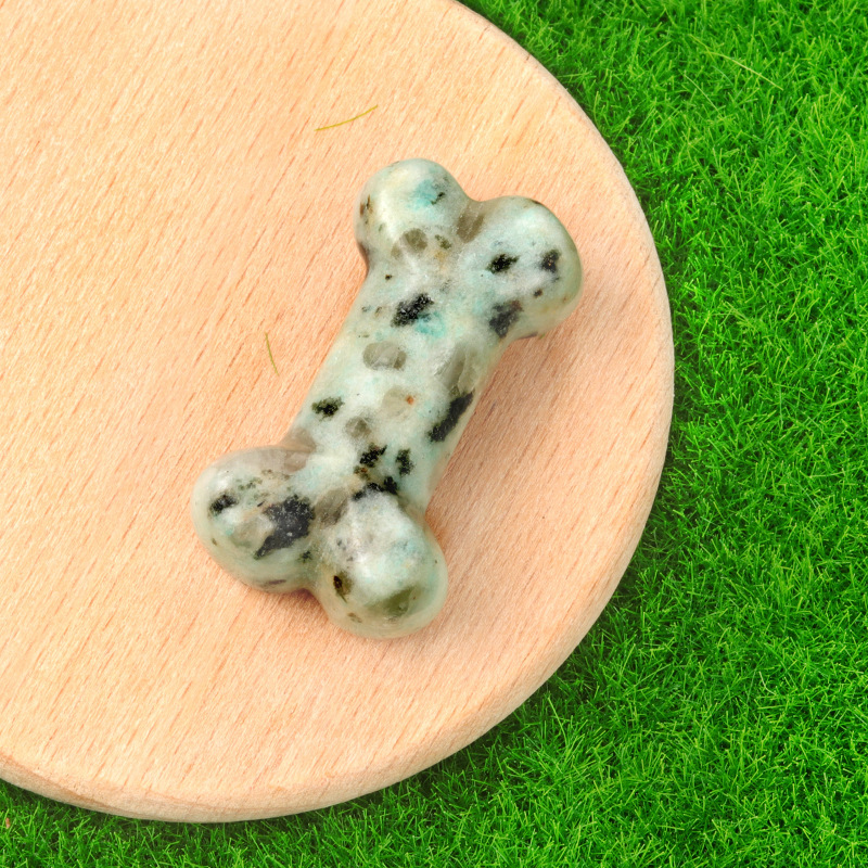 Carved bone natural crystal agate 35mm bone mini small ornaments diy jewelry material
