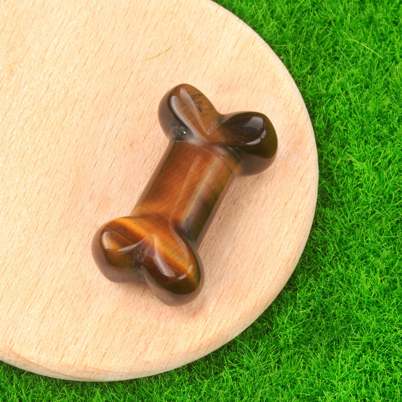 Carved bone natural crystal agate 35mm bone mini small ornaments diy jewelry material