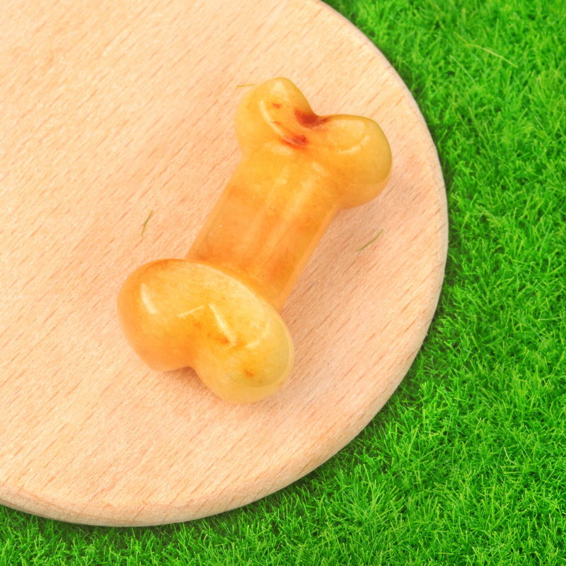 Carved bone natural crystal agate 35mm bone mini small ornaments diy jewelry material