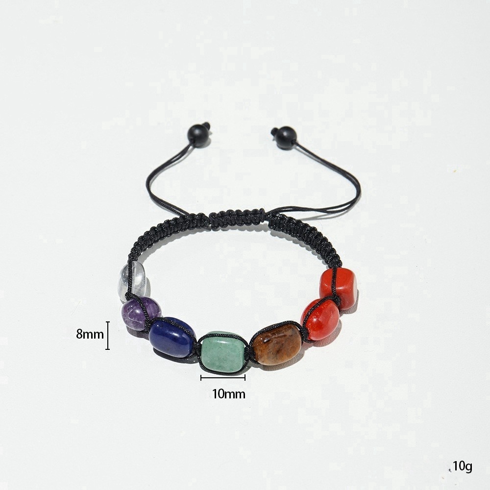 Natural crystal seven color gemstone summer new style bracelet