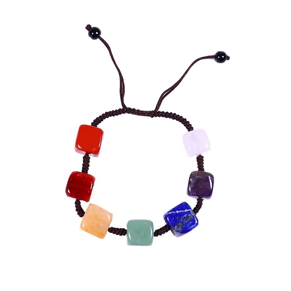 Natural crystal seven color gemstone summer new style bracelet