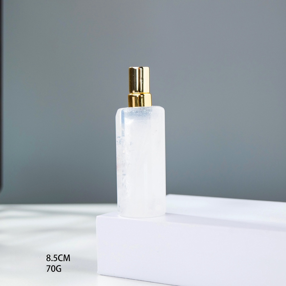 Hot selling natural crystal special shaped spray perfume bottle essential oil bottle jade aromatherapy bottle