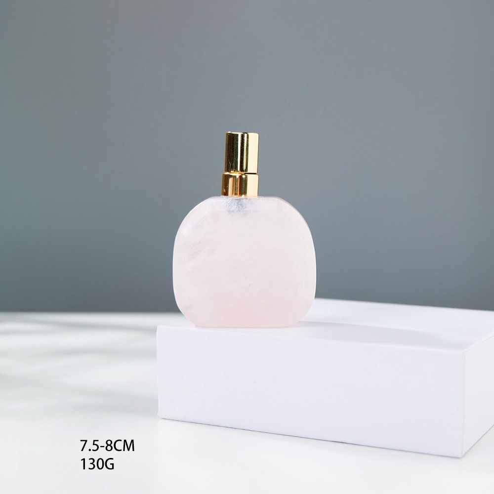 Hot selling natural crystal special shaped spray perfume bottle essential oil bottle jade aromatherapy bottle