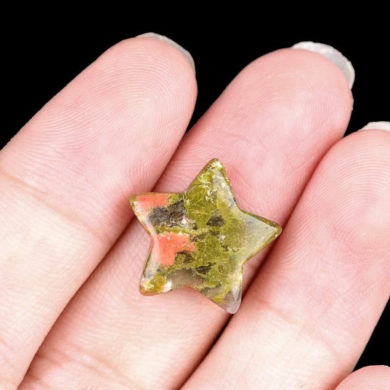 15mm non-porous mini five-pointed star natural crystal agate diy jewelry mobile phone case hairpin decoration