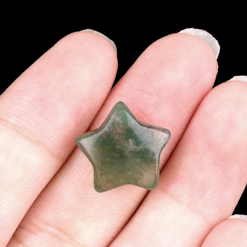 15mm non-porous mini five-pointed star natural crystal agate diy jewelry mobile phone case hairpin decoration